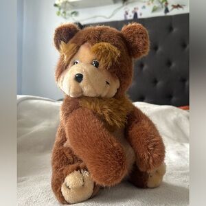 Vintage Karmar Side Eye Bear OOAK, handmade Comical Sitting Bear Brown
